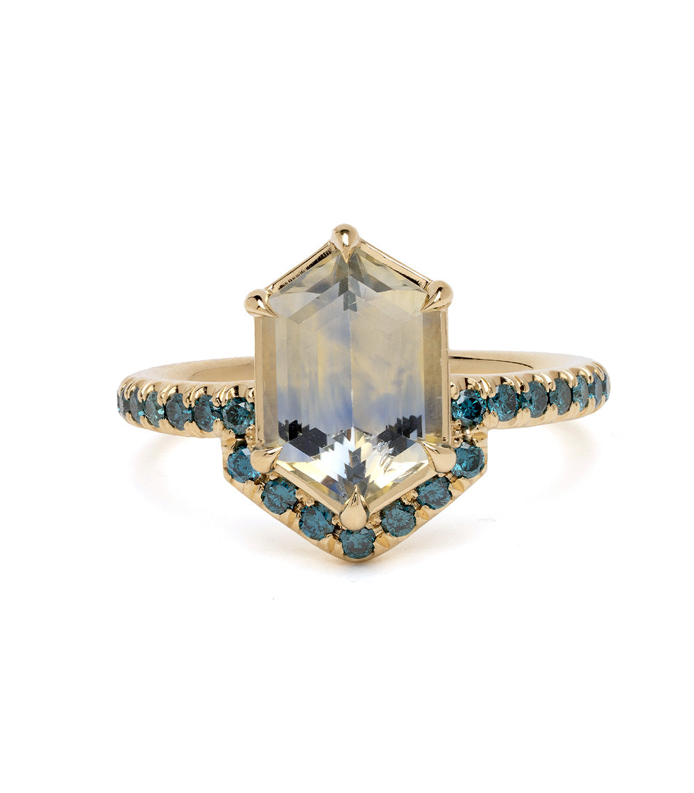 Hexagon Sapphire Ring for Women - Aura Blue Gemstone Jewelry, Elegant Wedding & Engagement Ring, Perfect Gift for Her