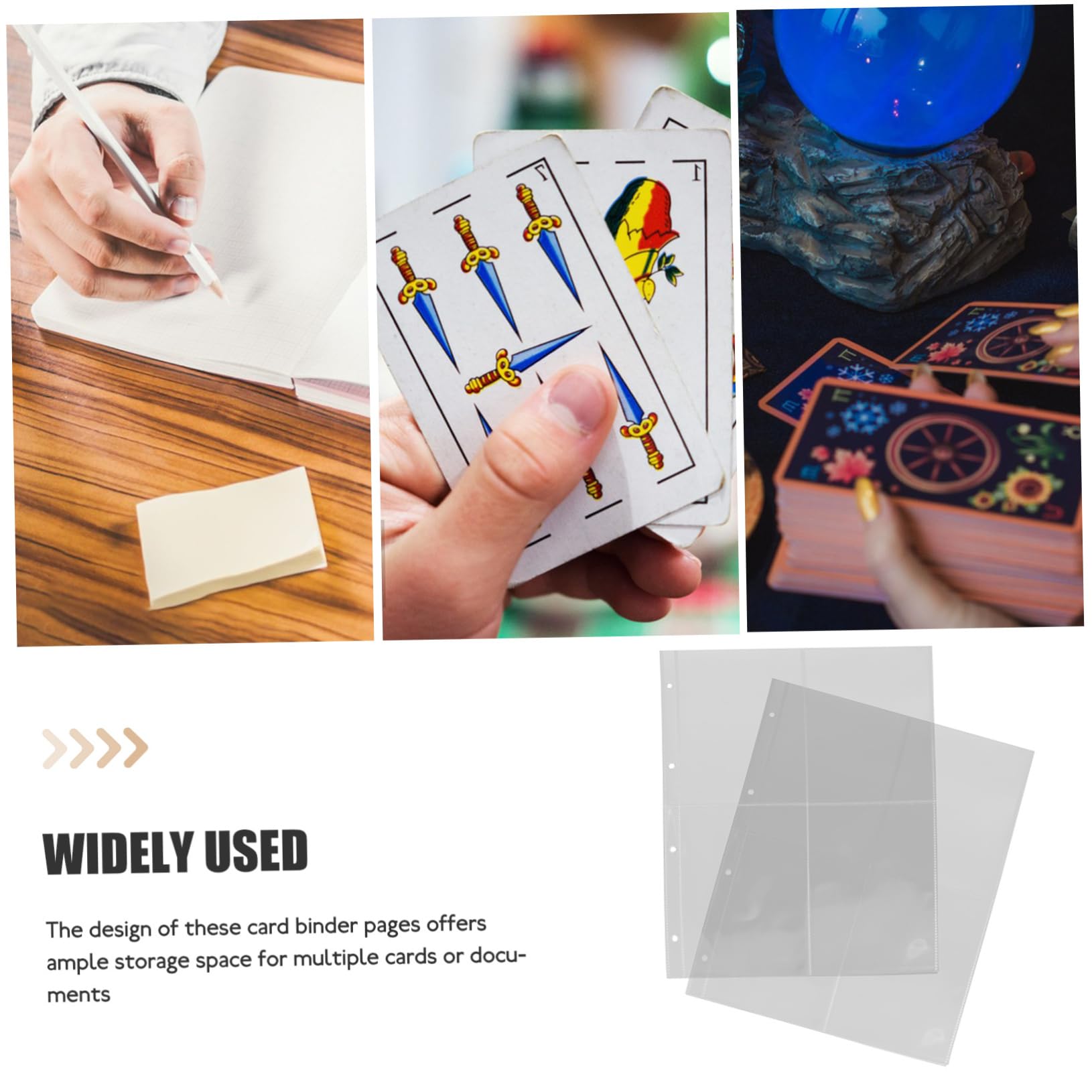 Abaodam 90-Piece Card Book Refill Pages - Premium PP Material for Collectible Cards, Bookmarks & Student Storage | Perfect for Trading Cards, Photo Albums & School Organization