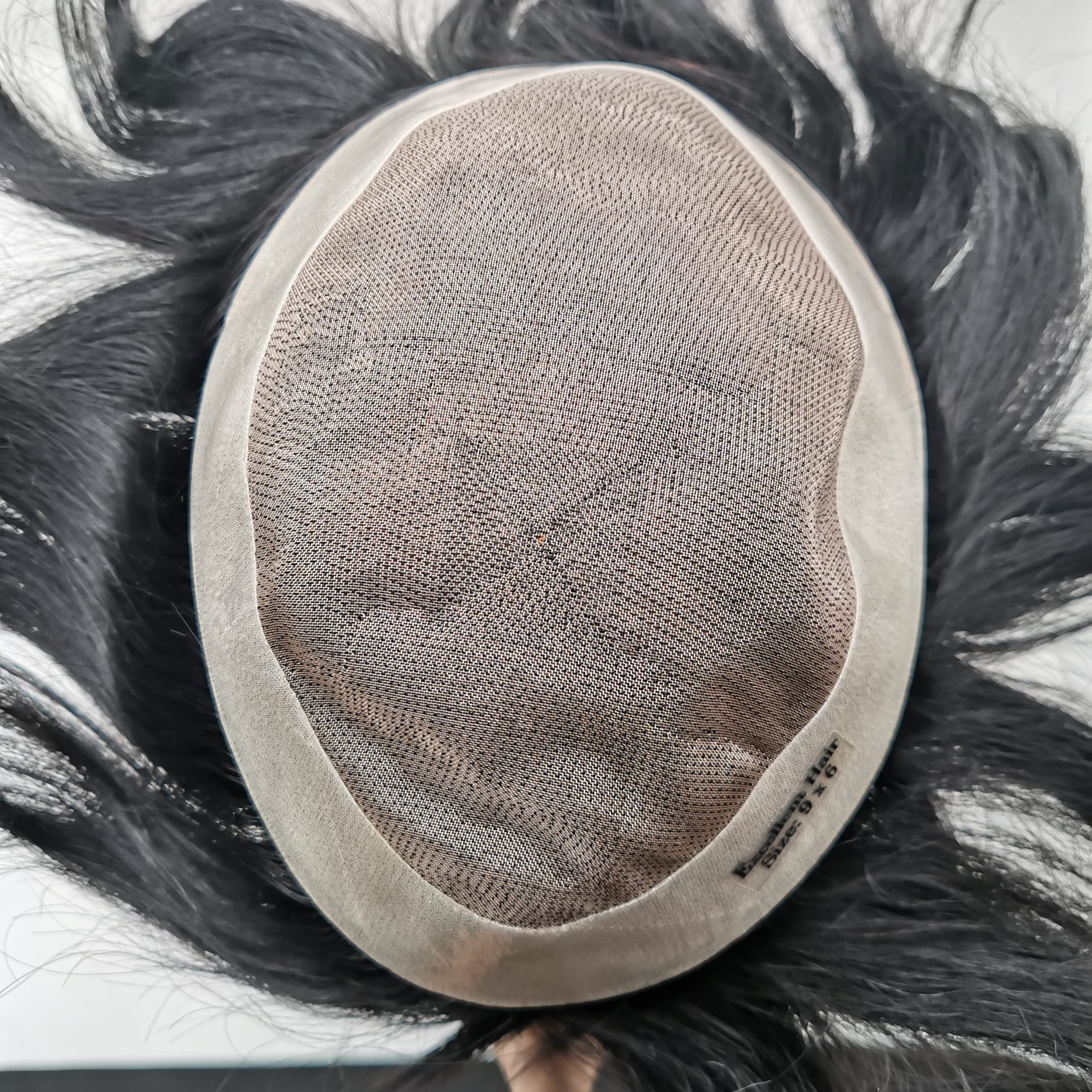 100% European Real Human Hair Toupee for Men - Mono Lace Hair Replacement System with PU Perimeter (#1B Off Black, 6x9) | Natural Looking Hairpiece for Thinning Hair & Baldness Cover | Perfect for Daily Wear, Special Occasions & Confidence Boost