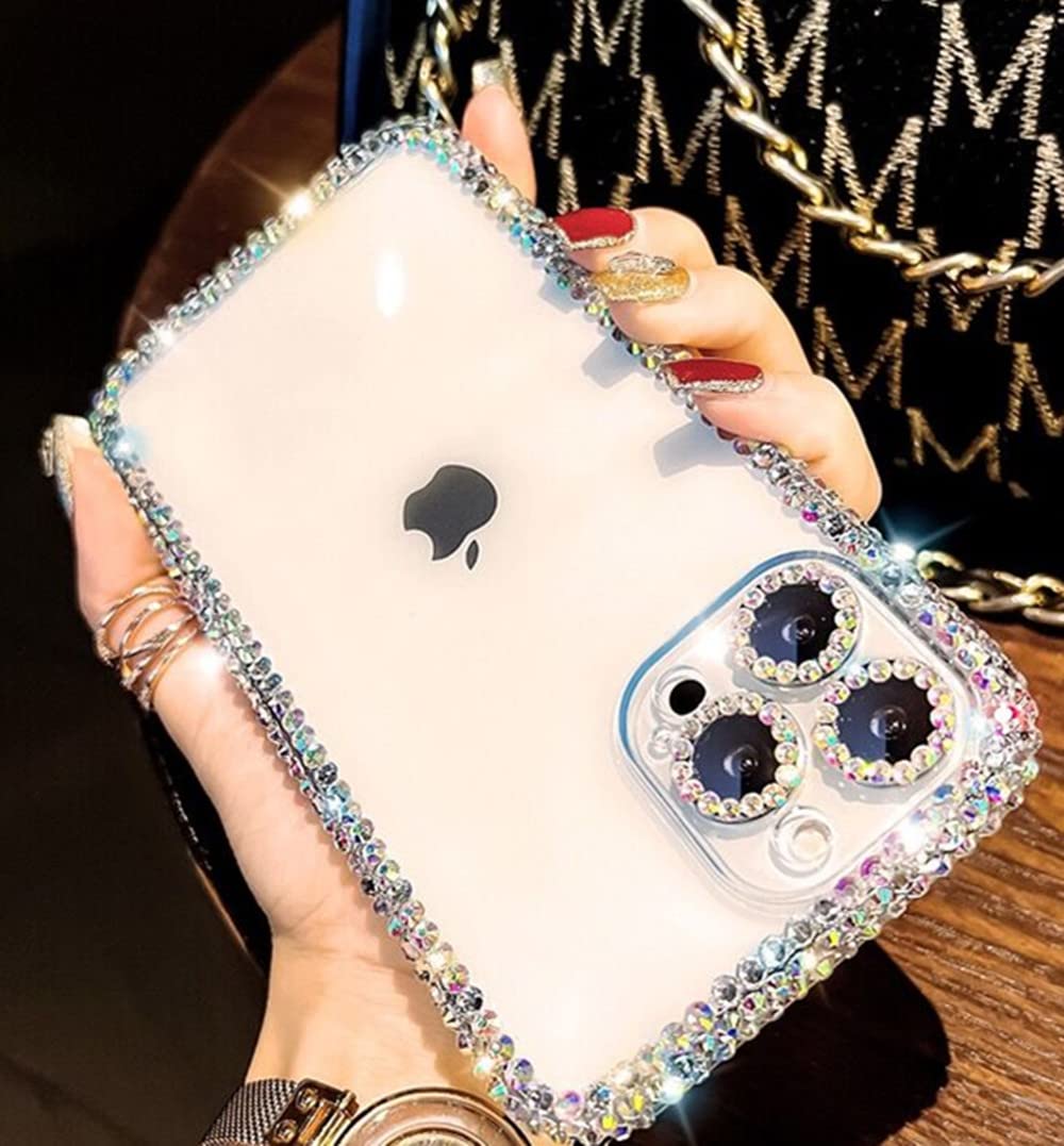 Cute Luxury Bling Phone Case for iPhone 14 Pro Max 6.7 Inch - Super Slim Protective Cover for Women & Girls (White) | Perfect for Everyday Use, Parties & Special Occasions