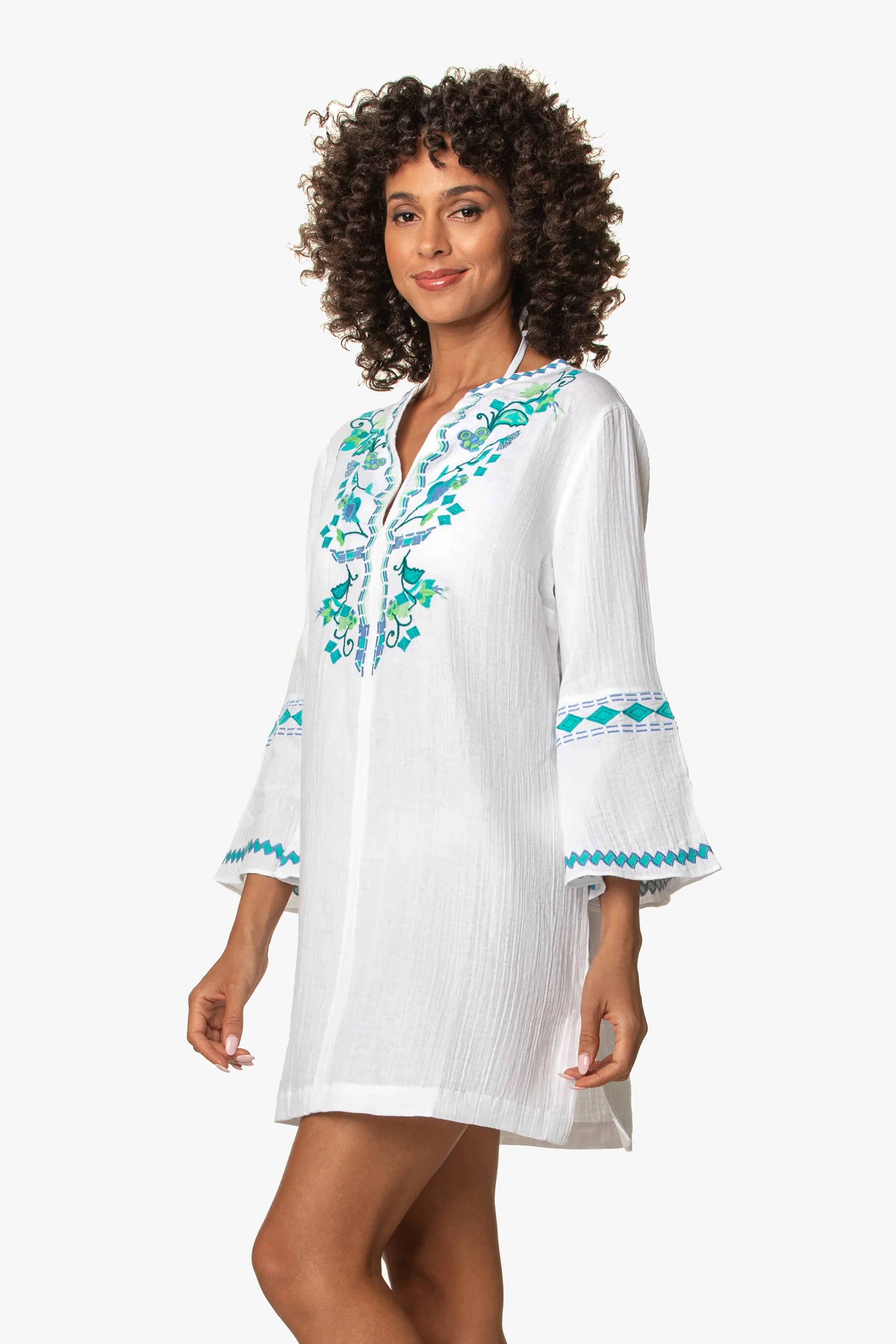 Sophia Tunic Top - Seafoam Aqua Color Women's Casual Blouse | Perfect for Work, Date Night & Summer Outfits