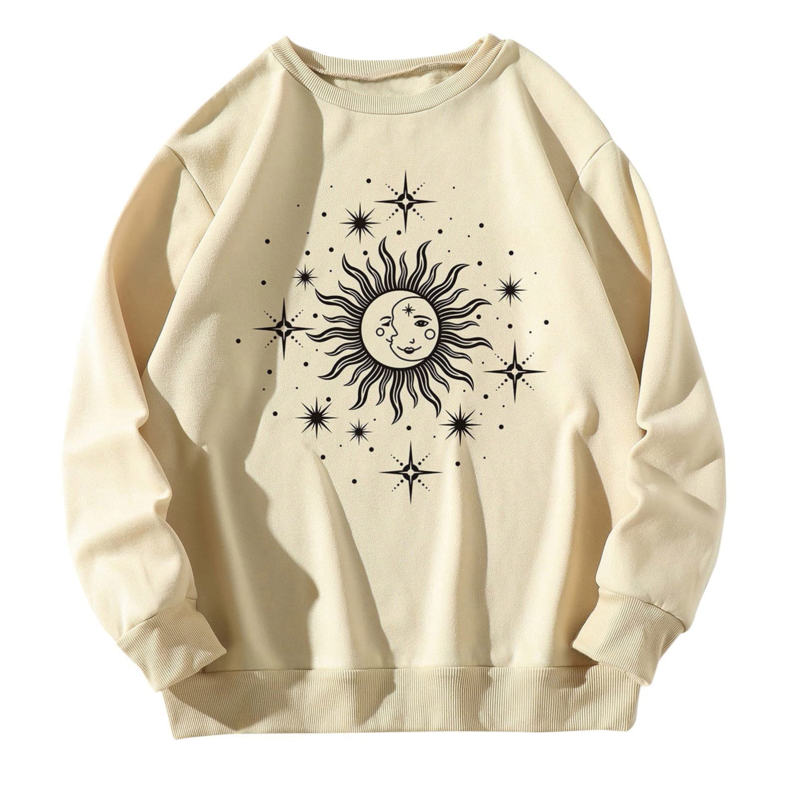 Women's Long Sleeve Crewneck Pullover Sweatshirt - Casual Comfort Tops for Fall & Winter 2024 | Perfect for Layering, Office Wear & Weekend Outfits