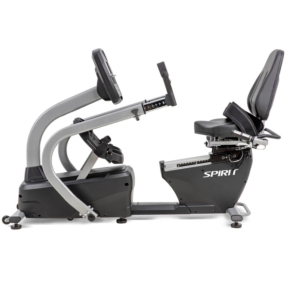 Spirit Fitness MS300 Recumbent Stepper - Low Impact Exercise Bike for Home Workout, Seniors & Physical Therapy | Compact Cardio Machine for Small Spaces & Rehab