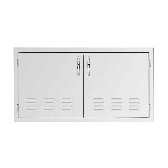 Summerset 33 Vented Double Access Door SSDD 33V - Premium Stainless Steel Outdoor Grill Cabinet Door for BBQ Smokers & Outdoor Kitchens