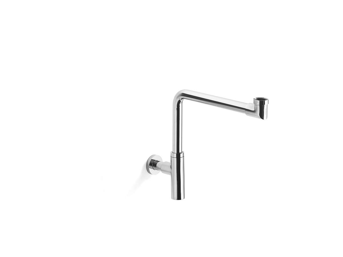 WS Bath Collections Linea 53921 Bathroom Sink Drain Trap - Chrome Plated Brass Pop-Up Drain Stopper for Bathroom Vanity Sinks (Perfect for Home Renovation & Bathroom Upgrade Projects)