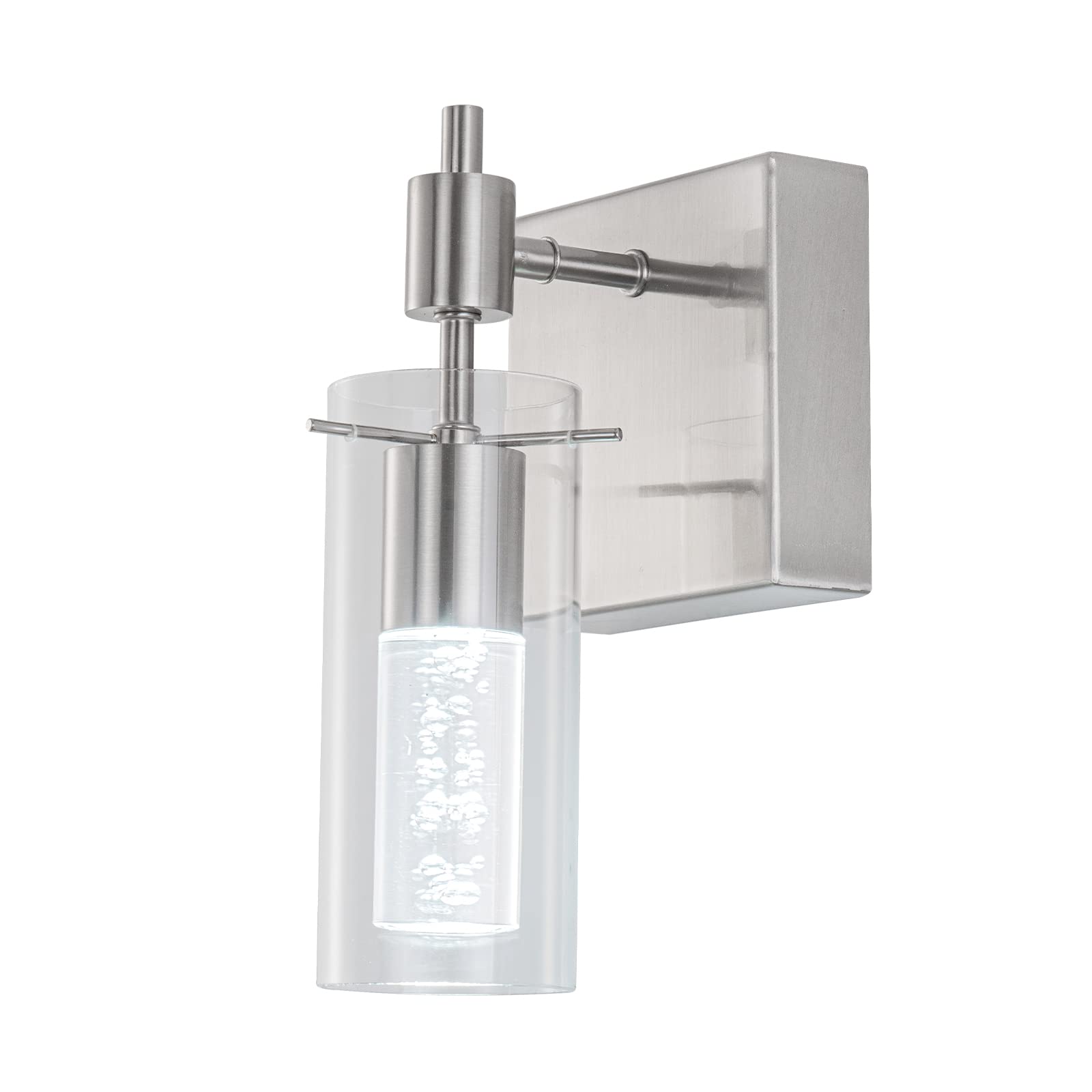 Votag Modern LED Vanity Lights for Bathroom Mirror - Brushed Nickel Bubble Design Bathroom Lighting Fixture | Perfect for Makeup Vanity, Dressing Room & Spa Decor