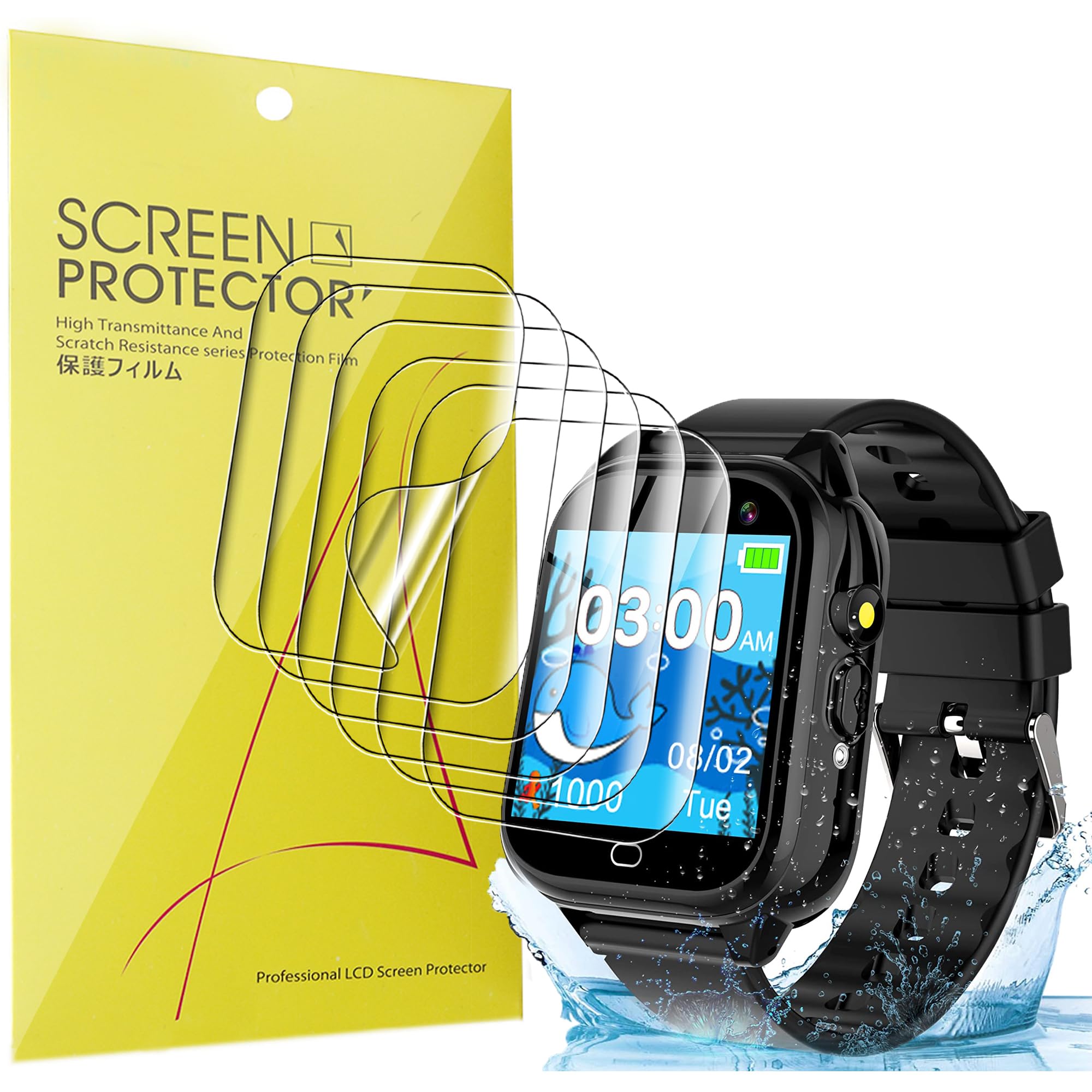 6 Pack Lamshaw TPU Screen Protector for Phyulls Kids D05 1.54