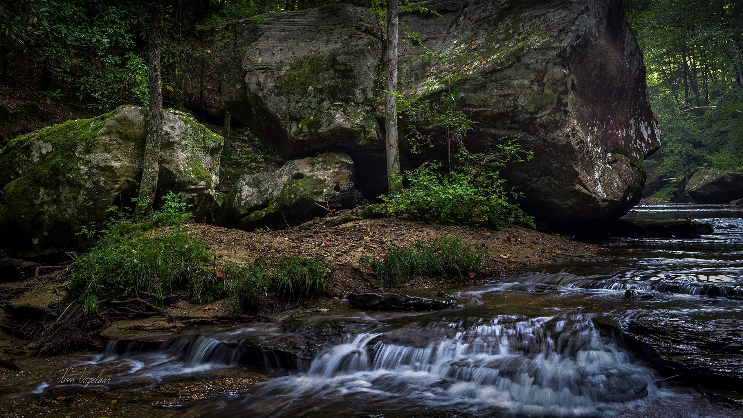 Tim Vogelaar Fine Art Photography - Boulders and Creek Landscape Canvas Print for Home & Office Wall Decor