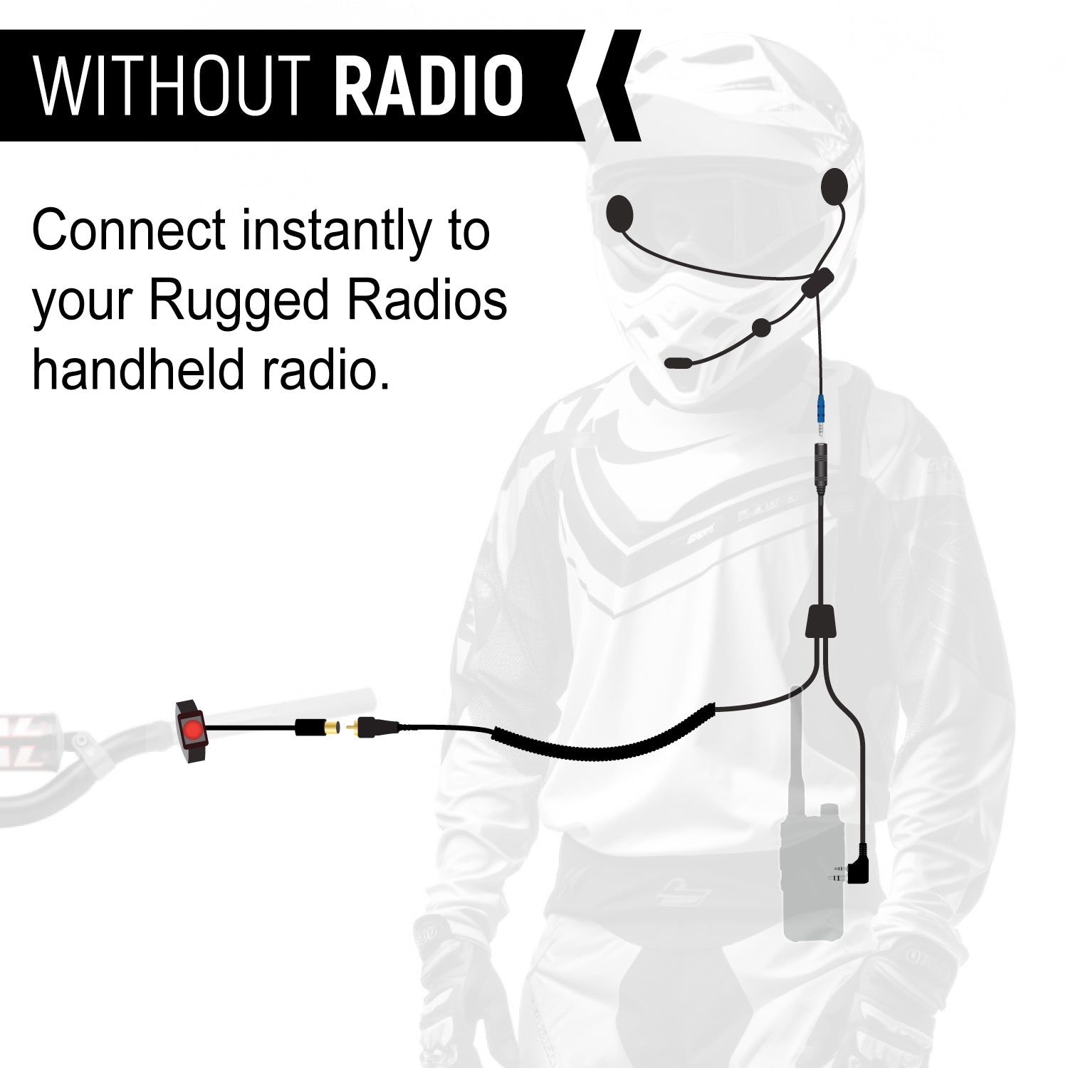 SUPER SPORT Complete Motorcycle Communication Kit with Lightweight SPORT Cables - Bluetooth Headset, Intercom System for Riders - Perfect for Group Rides, Touring & Adventure Motorcycling
