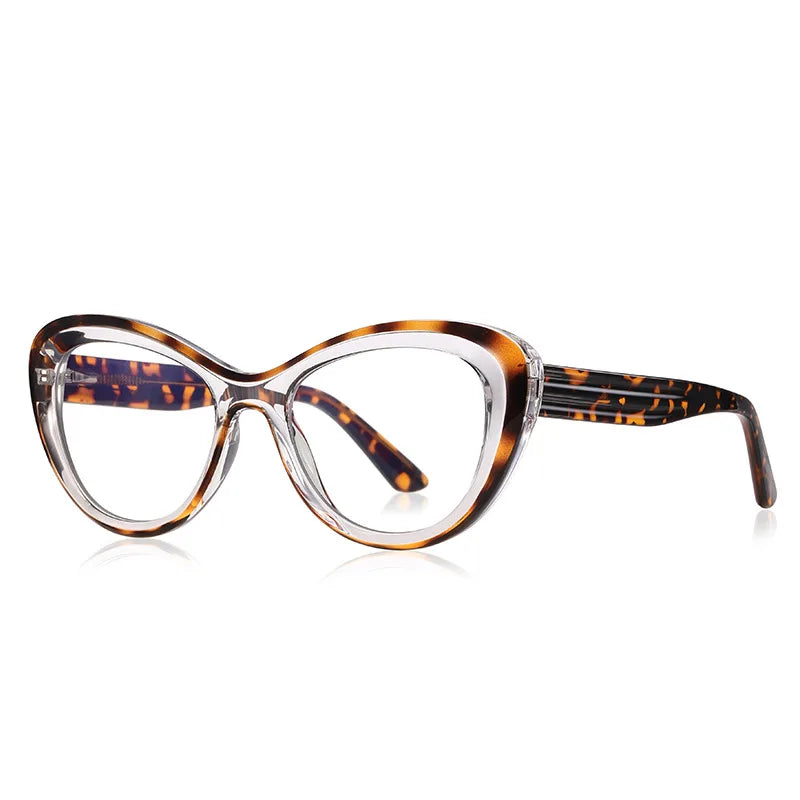 CCspace Women's Full Rim Cat Eye Plastic Eyeglasses 57389 - Stylish Retro Frames for Women, Lightweight & Durable, Perfect for Office, Reading & Fashion Accessories