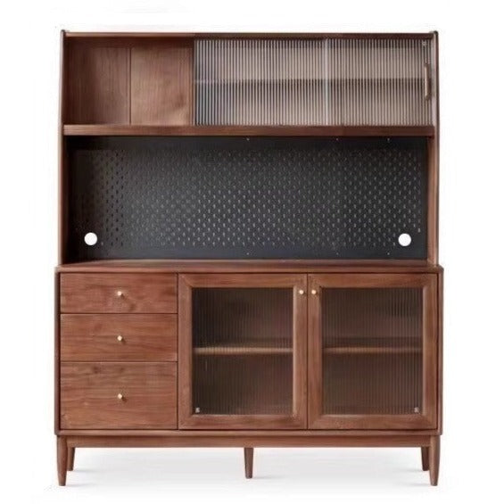59х15.7х69.6 inch / 150х40х177 cm /Rich Dark Walnut color / sideboard + shelf