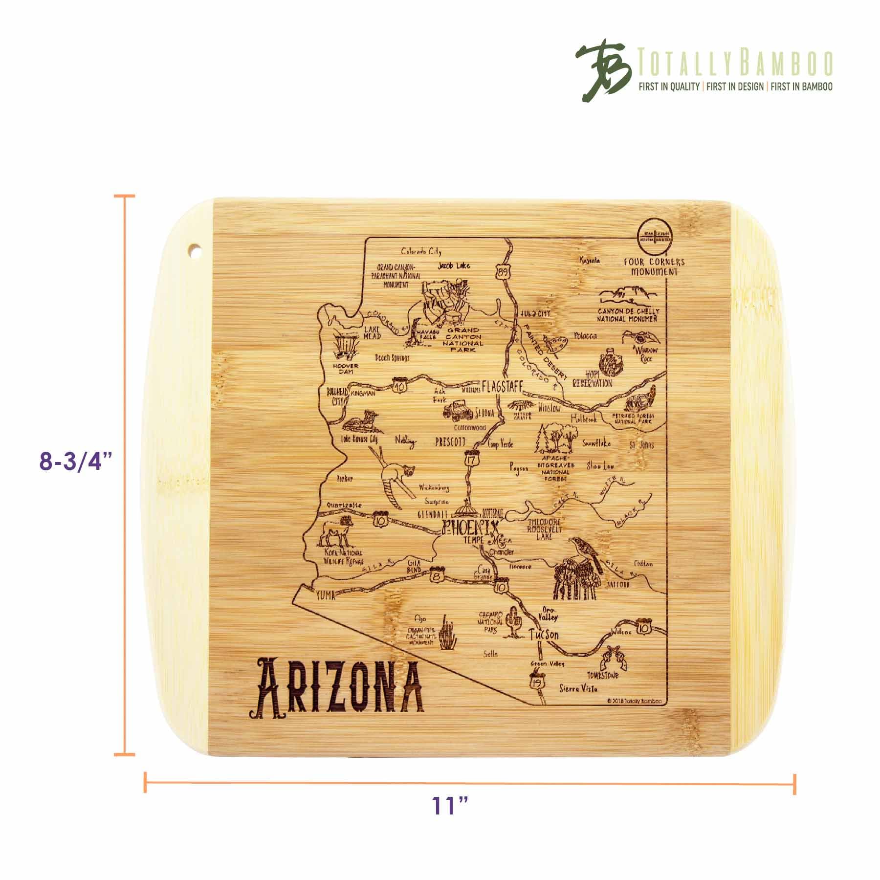 Premium Arizona-Inspired Wooden Cutting Board - 11