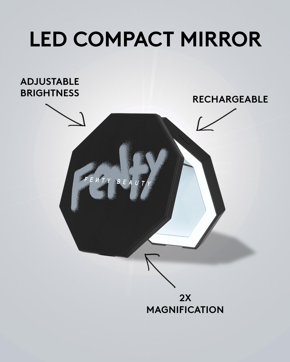 LED Compact Mirror with Touch Control - Portable Makeup Mirror with Adjustable Brightness for Travel, Home, and Professional Makeup Application
