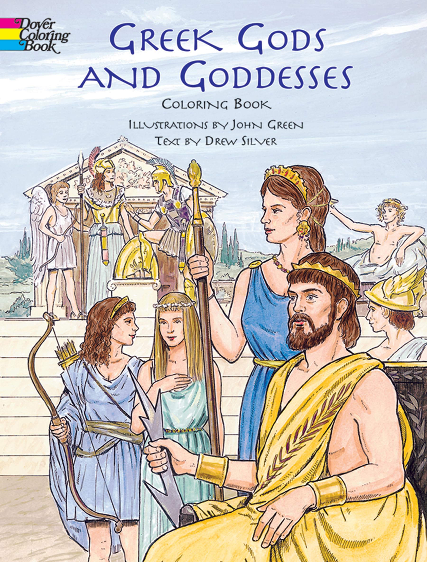 Greek Gods and Goddesses Coloring Book for Adults - Dover Mythology Coloring Pages with Zeus, Athena, Apollo - Relaxing Art Therapy for Stress Relief & Greek Mythology Lovers