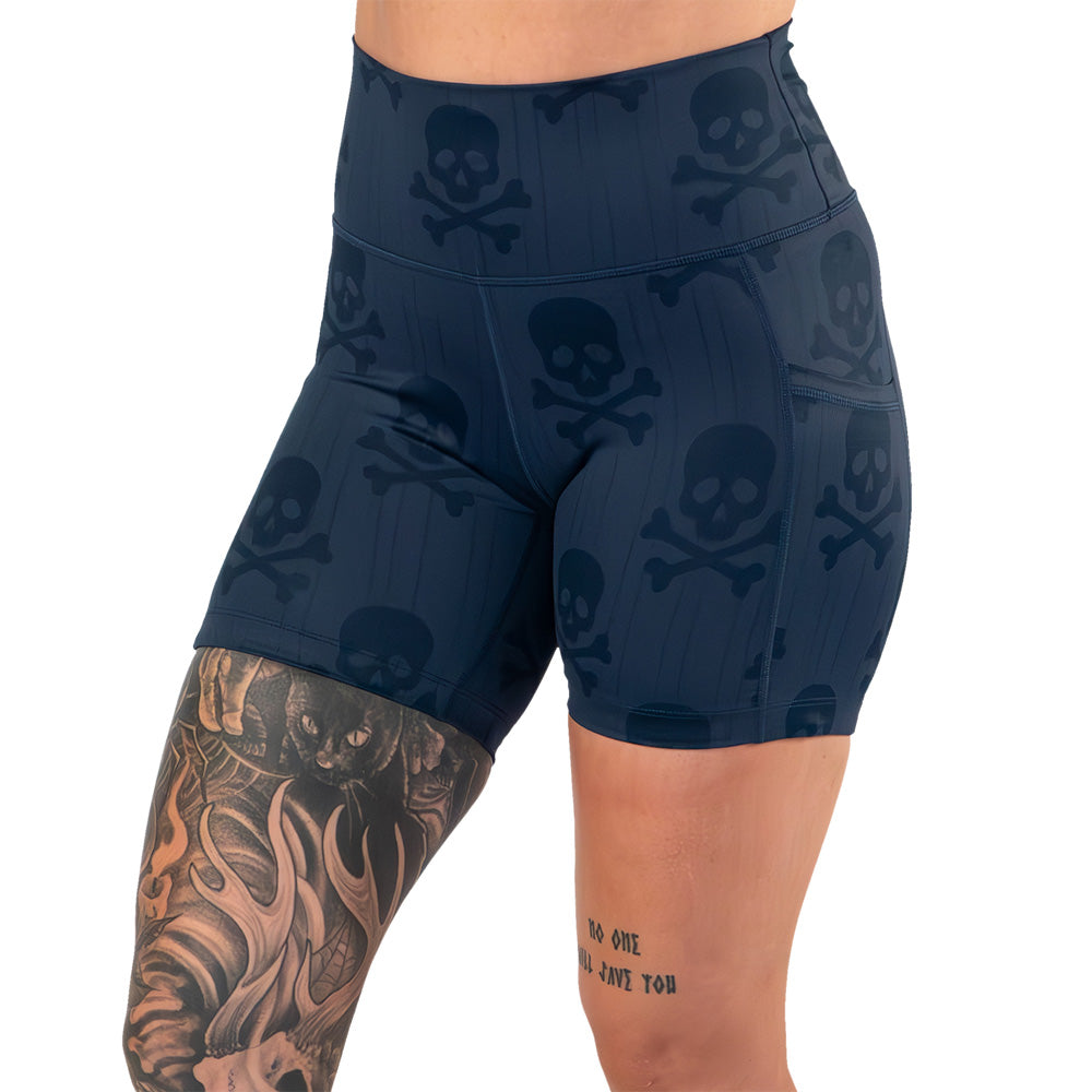 Men's Crossbones Graphic Print Casual Shorts - Comfortable Summer Short Pants for Gym, Running, Beach & Outdoor Activities