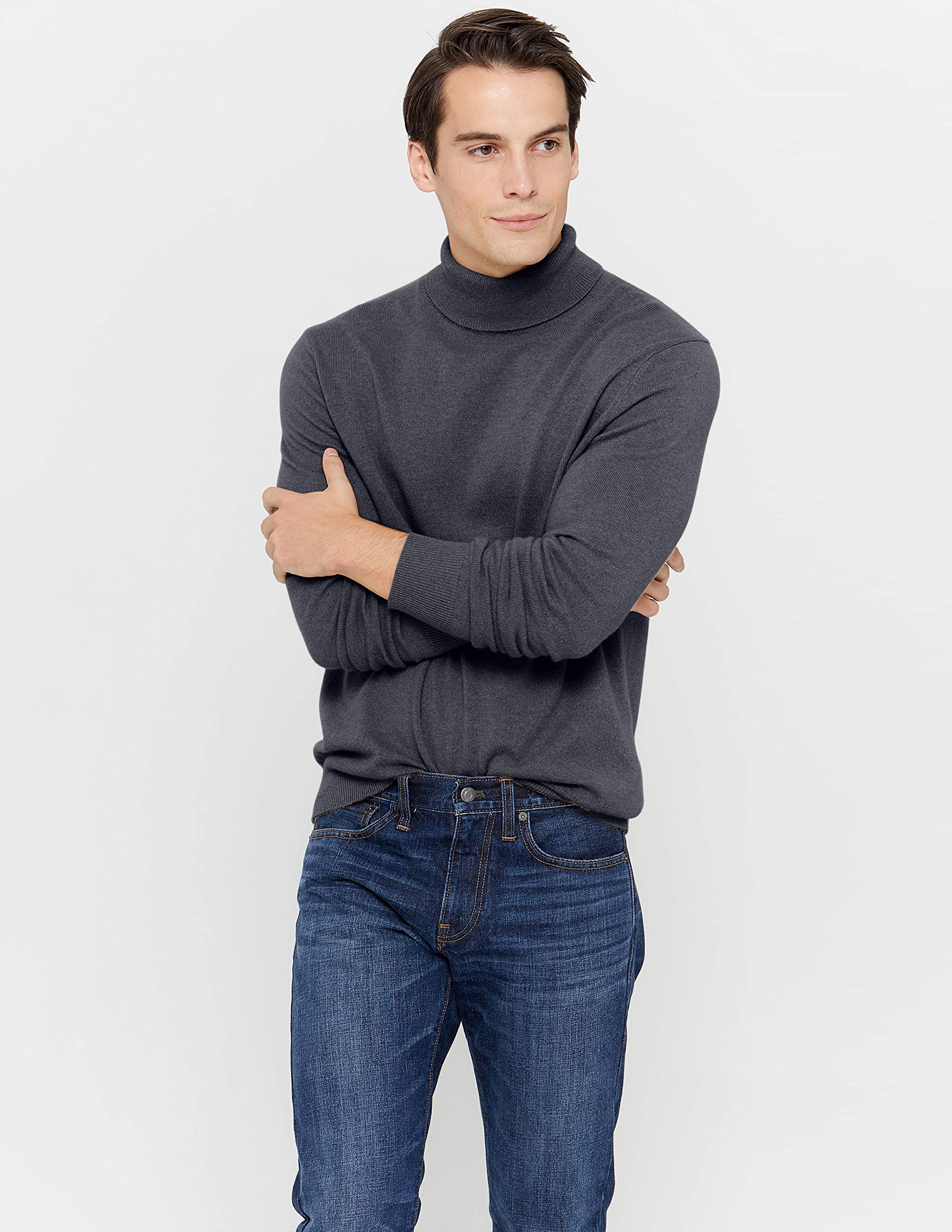 100% Pure Cashmere Men's Turtleneck Sweater - Classic Long Sleeve Pullover for Winter | Soft & Warm Essential Cashmere Knitwear for Business, Travel & Casual Outfits