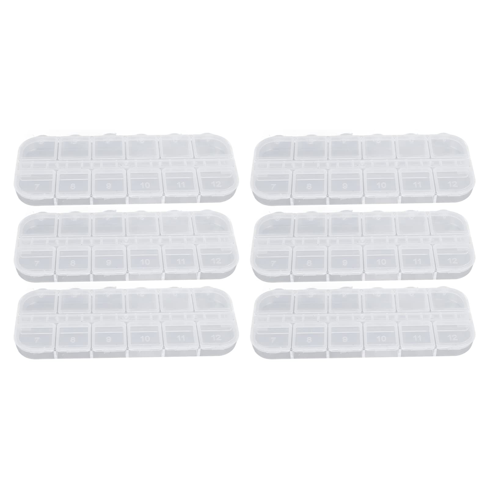 10-Piece Durable Plastic Jewelry Storage Box Set - Organizer for Nail Art, Rings, Earrings & Small Accessories - Perfect for Salon, Travel & Home Organization