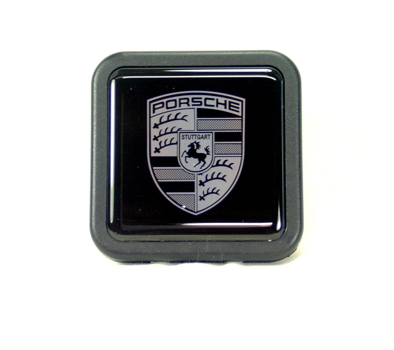 Porsche Tequipment Trailer Hitch Cover - Black or Silver - Durable & Stylish Accessory for Porsche SUVs & Sedans - Perfect for Towing, Camping & Road Trips