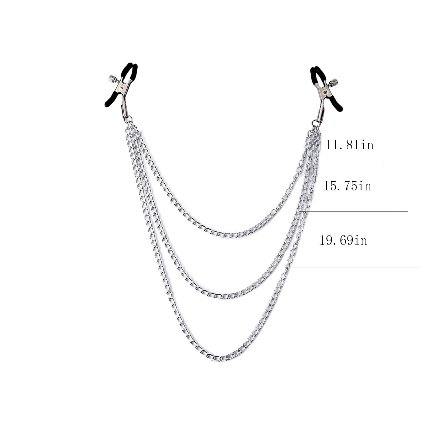 Adjustable Stainless Steel Body Clamps & Non-Piercing Chain Jewelry for Women - Faux Body Rings for Belly, Waist & Torso - Perfect for Parties, Festivals & Fashion Accessories