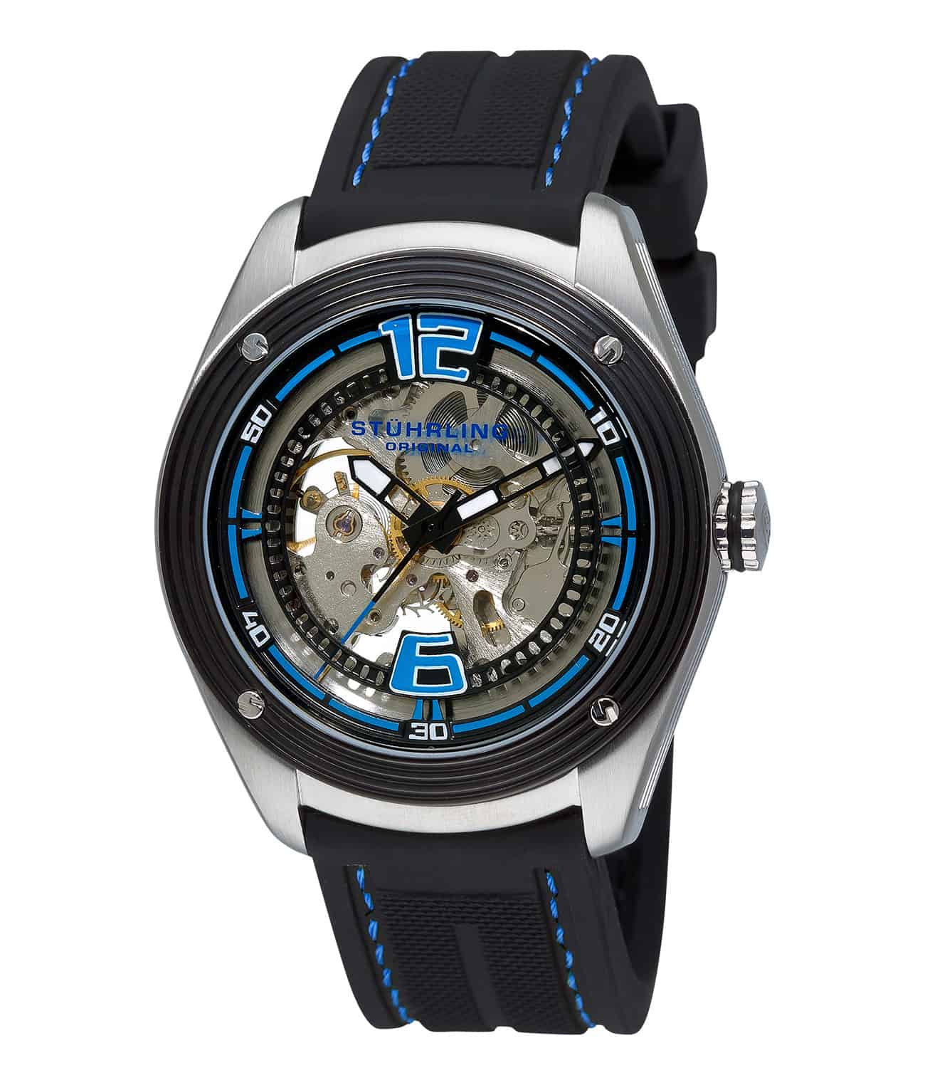 Millennia Conquest 209B Automatic 44mm Skeleton Watch for Men - Luxury Stainless Steel Mechanical Timepiece with Transparent Dial - Perfect for Business, Formal Events & Gift Giving