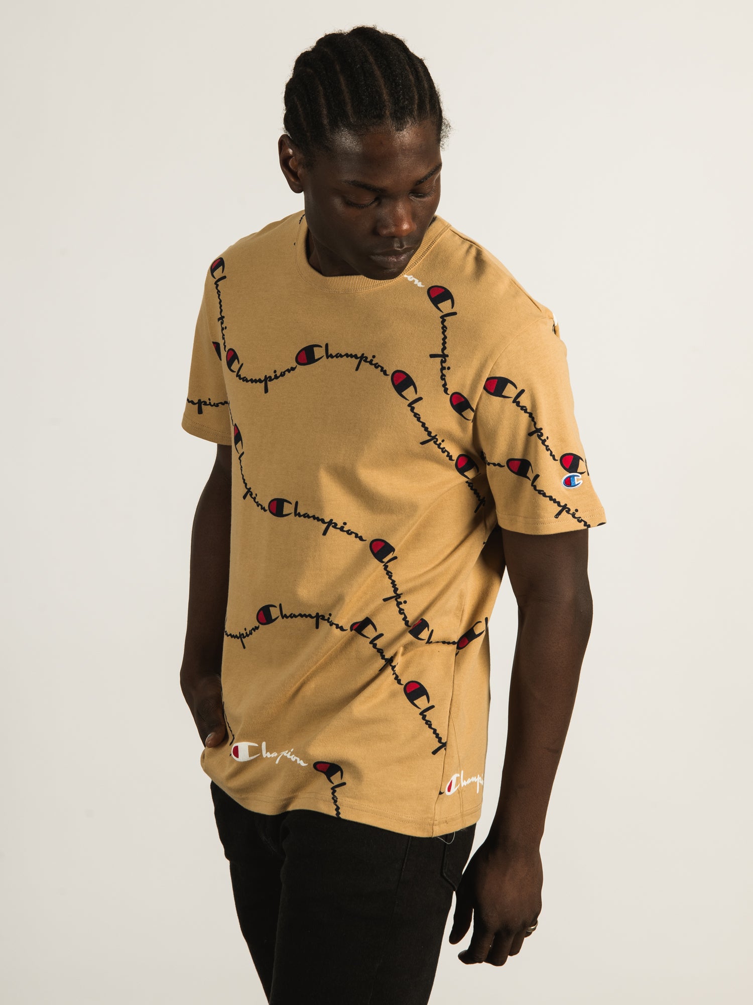 Champion Reverse Weave All Over Print Heritage T-Shirt for Men & Women - Casual Streetwear, Gym & Everyday Comfort