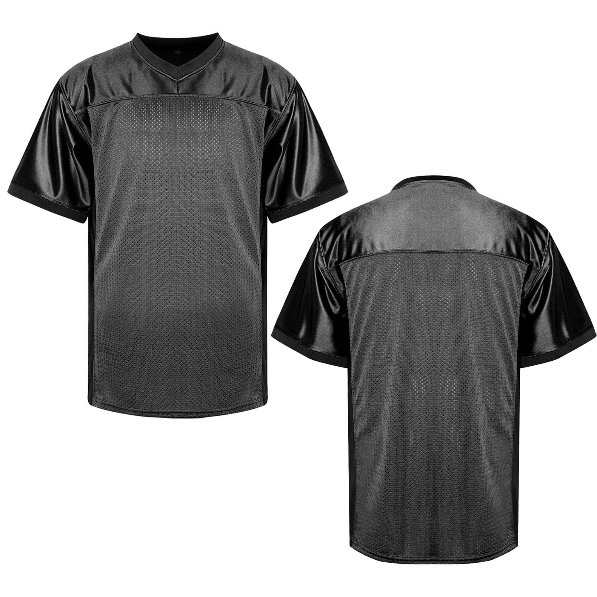 MESOSPERO Men's Plain Football Jerseys - Breathable Mesh Polyester Pullover Sports Shirts (Sizes S-3XL) in Black, White & Grey | Ideal for Training, Team Sports & Casual Wear