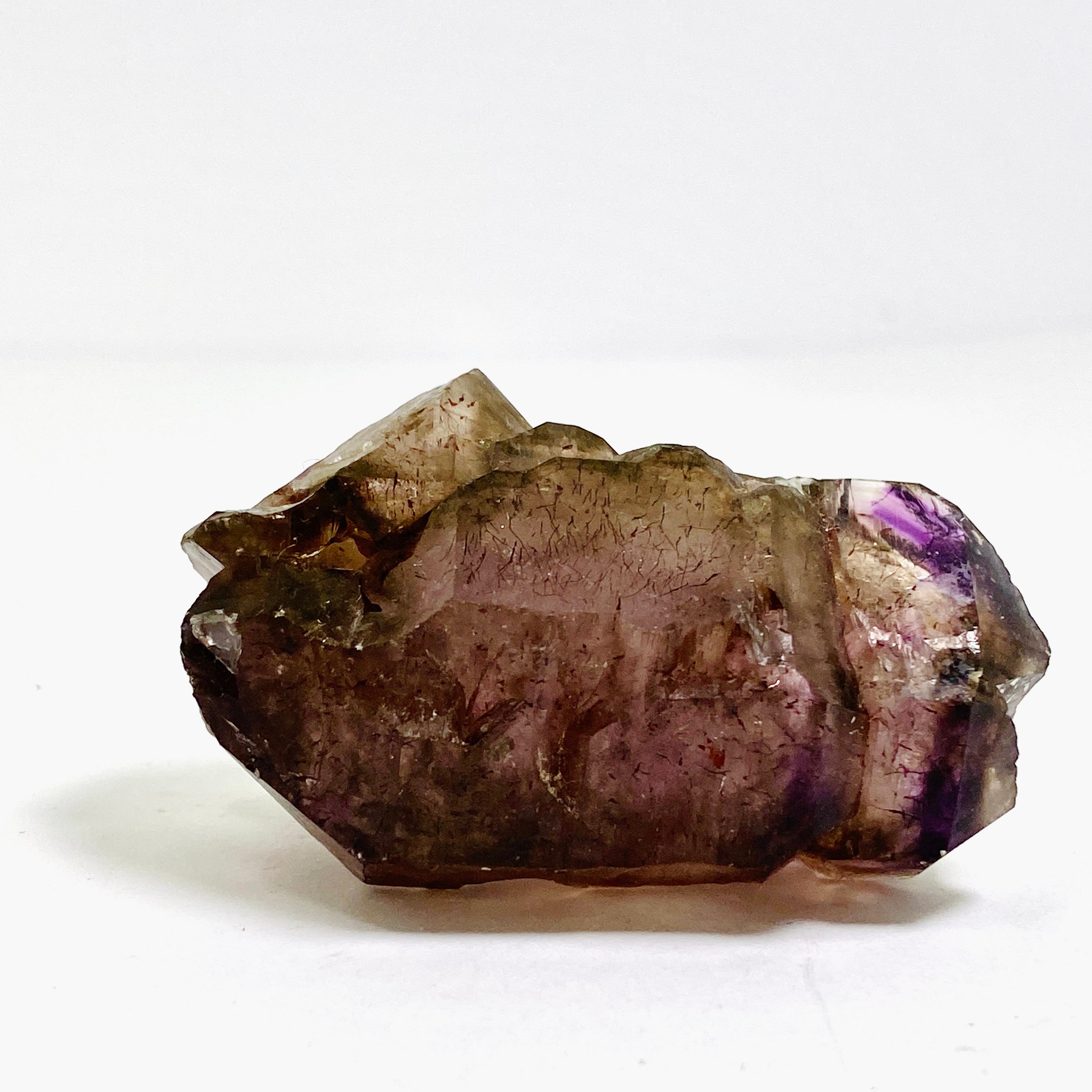 Natural Smokey Amethyst Elestial Crystal with Unique Inclusions (Similar to Super Seven & Brandberg) - CR3730 for Meditation, Energy Healing & Spiritual Growth