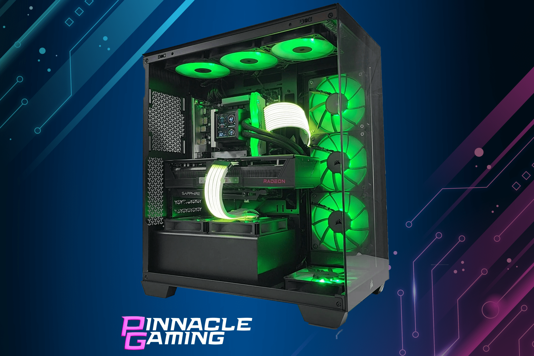 Custom Gaming Desktop PC - Corsair & Lian Li Case, AMD Ryzen 5, RTX 5060, 2TB SSD, 16GB RAM, WiFi 6 - Ultimate Gaming Setup for Esports & 4K Gaming at Home