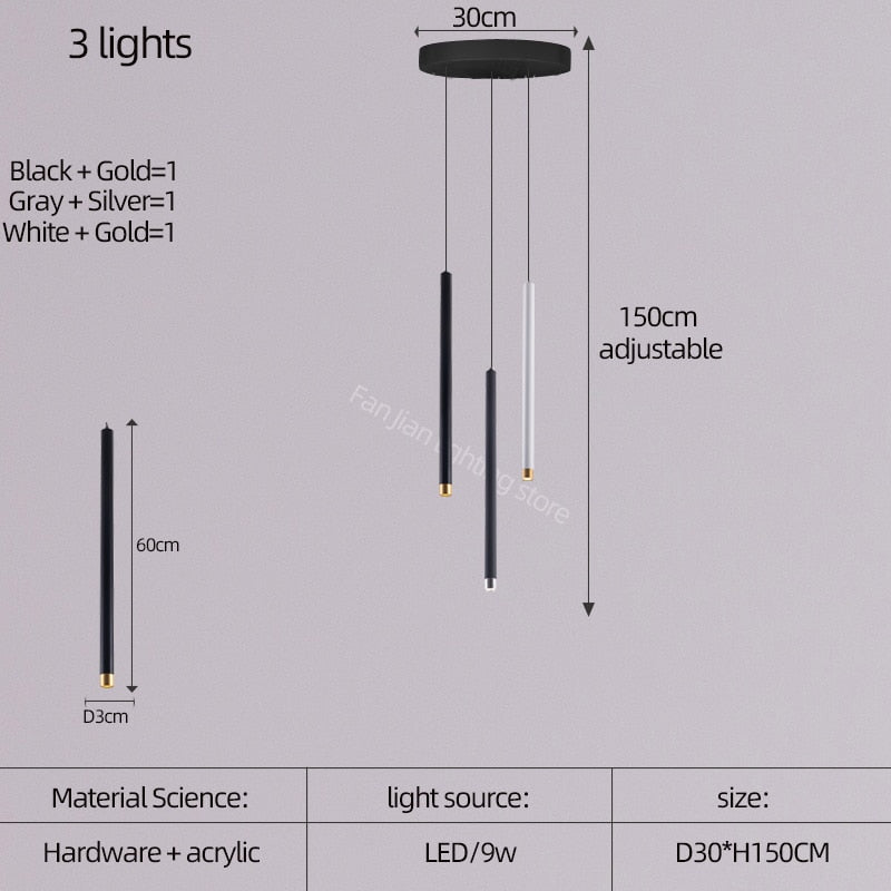 Modern Cylindrical Two-Tone LED Chandelier - Energy Efficient Dimmable Ceiling Light Fixture for Dining Room, Living Room & Bedroom Decor