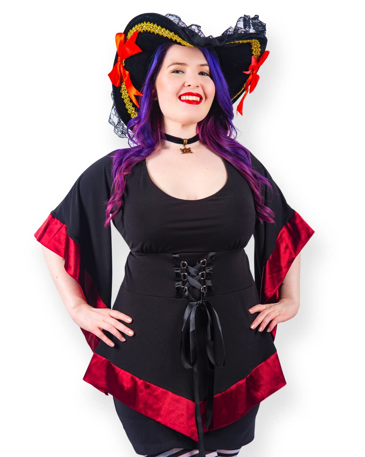 Victorian Gothic Corset Top for Women - Elegant Medieval Courtly Tunic for Halloween, Cosplay & Everyday Wear | Perfect for Renaissance Faires, LARP Events & Gothic Fashion