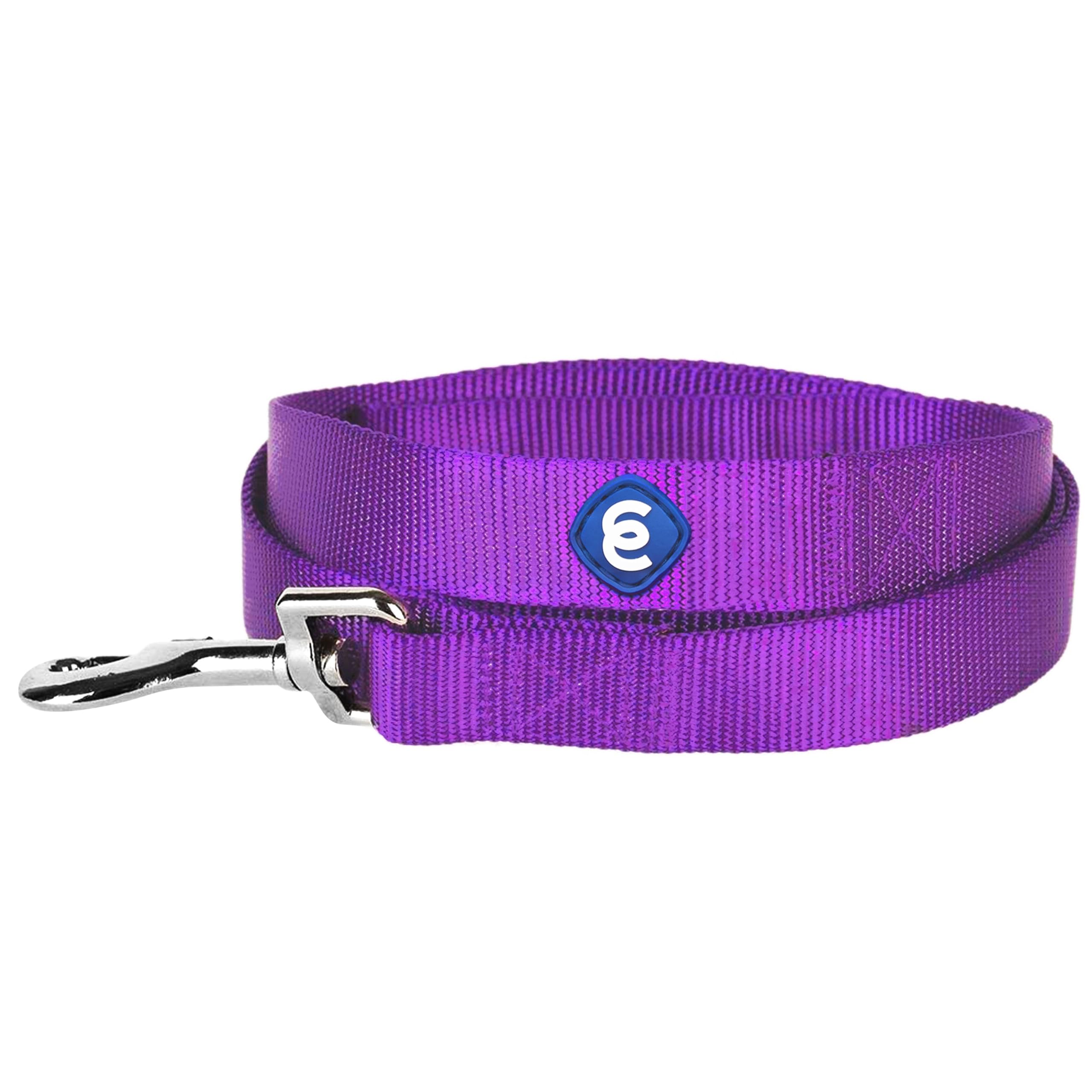 Premium Nylon Dog Leash for Small Dogs - 5ft Durable & Lightweight Pet Leash for Training, Walking & Outdoor Adventures | Dark Orchid Blue Classic Design | X-Small (3/8