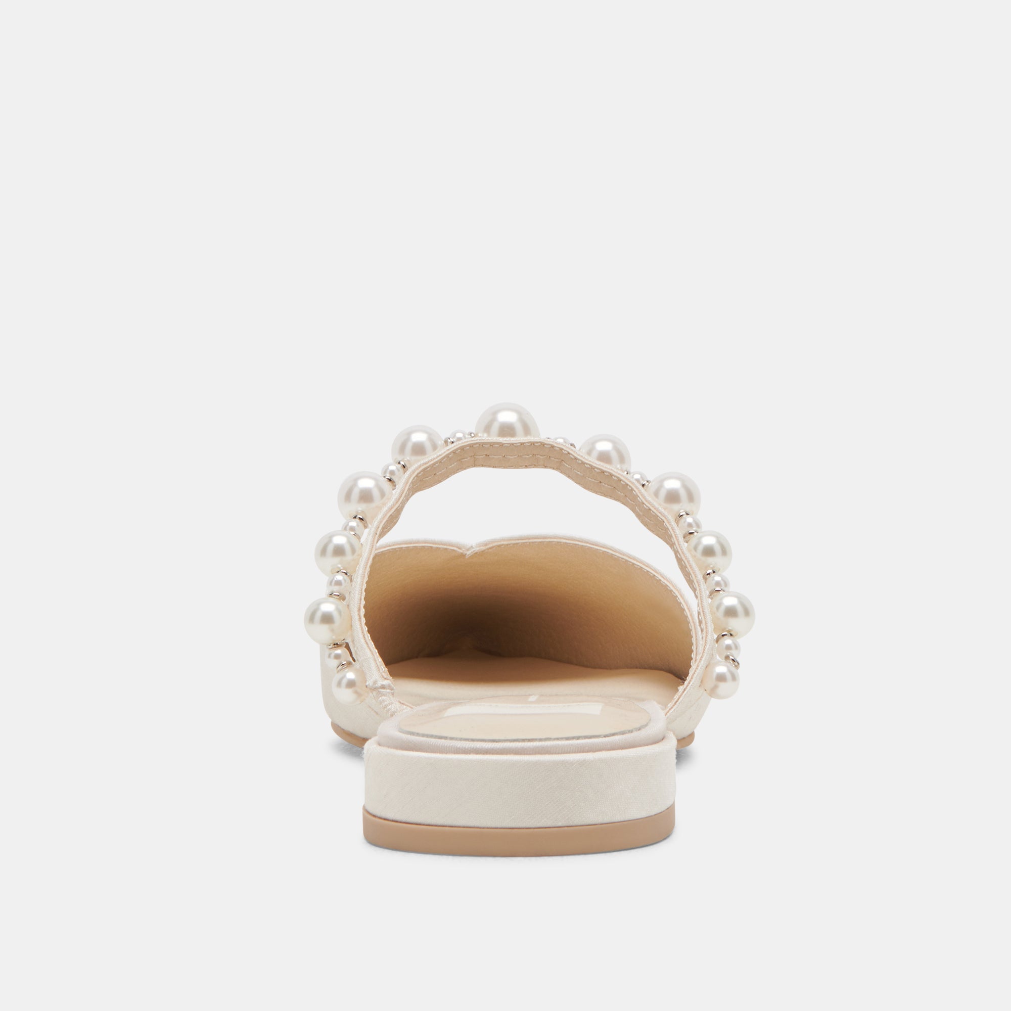 KANIKA Pearl Wide Flats Vanilla Pearls - Elegant Women's Comfortable Flats for Casual Wear, Office & Special Occasions