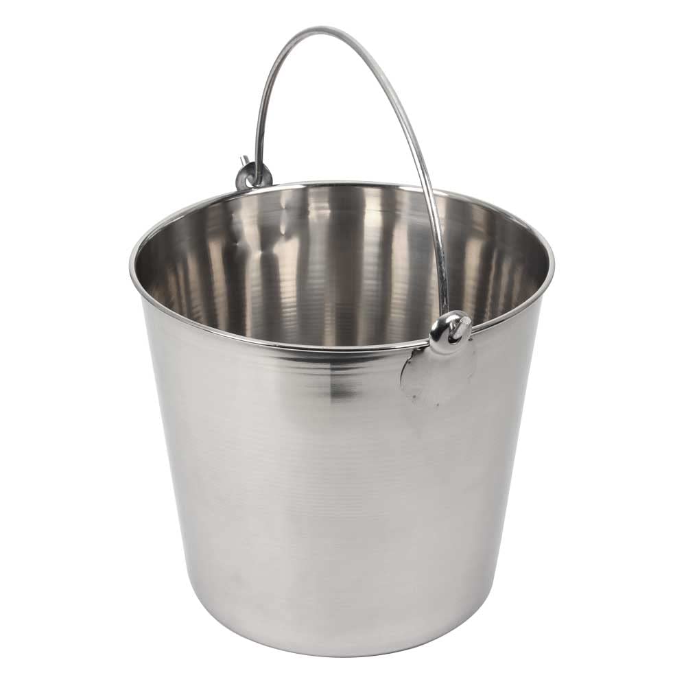 Lindy's 13-Quart Stainless Steel Bucket - Heavy Duty Seamless Multipurpose Pail for Water, Milk, Food Storage & Cleaning | Perfect for Home, Farm, Restaurant & Outdoor Use
