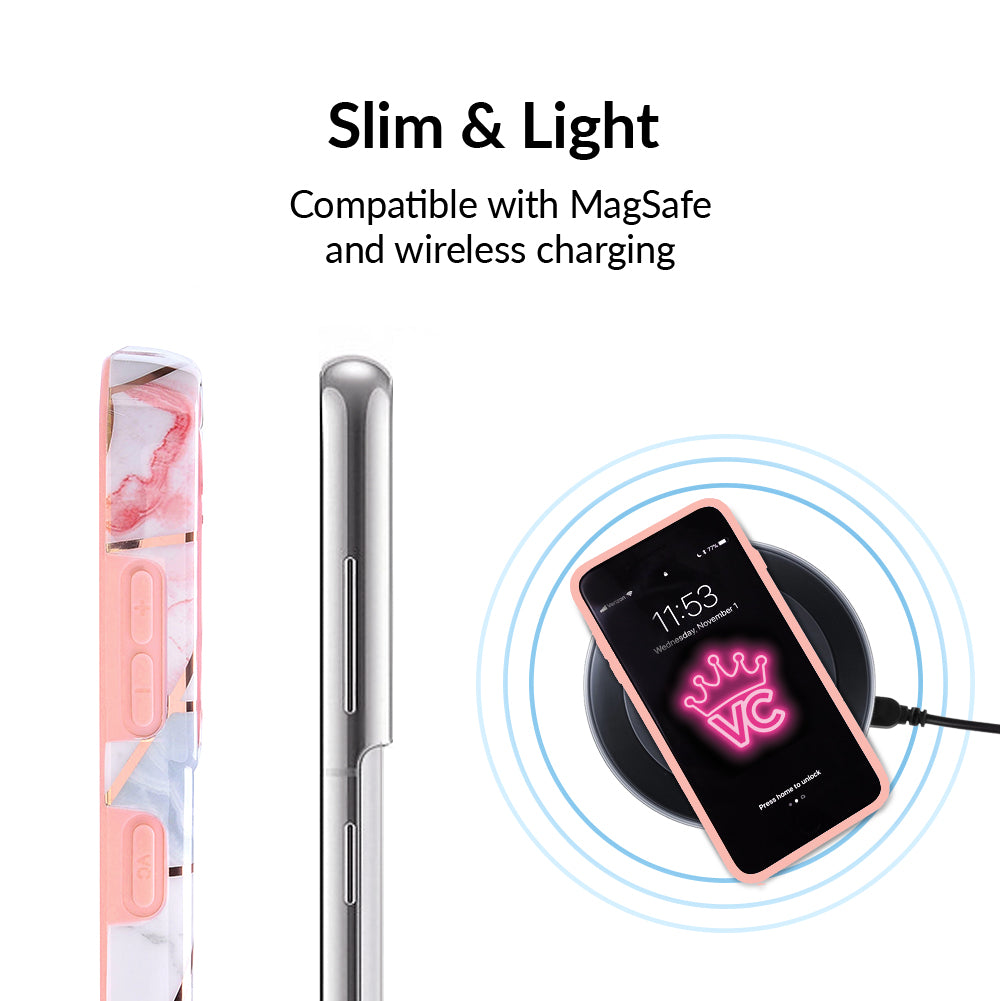 Stylish Geometric Marble Design Samsung Phone Case - Durable Protective Cover for Galaxy S21/S20/Note 20 - Perfect for Work, Travel & Everyday Use