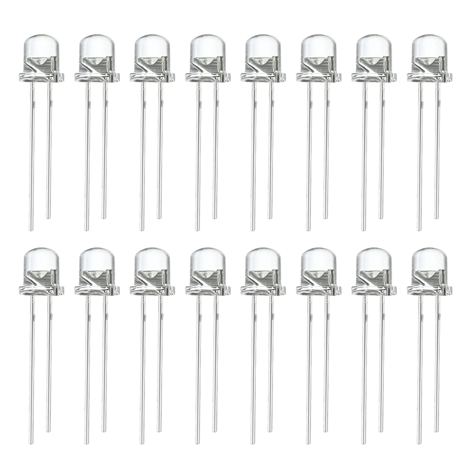 Othmro 80Pcs 5mm White LED Diodes Bulbs - Bright DIY Christmas Lights for Home Decoration, Holiday Lighting, and Electronic Projects