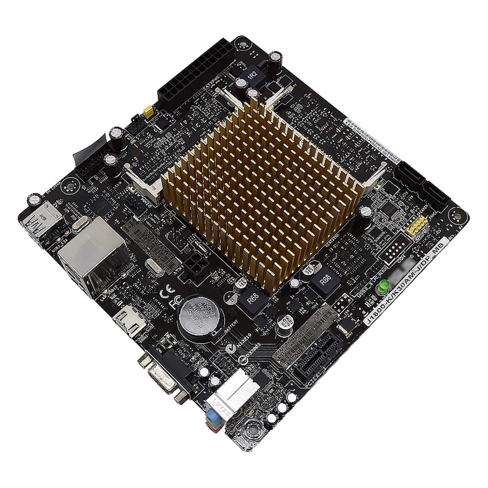 ASUS ITX Mini Motherboard J1800-K/K30-J/DP - 17x17cm DDR3 with Integrated J1800 Dual-Core CPU & HDMI - Compatible with Synology NAS & Small Form Factor PCs - Perfect for Home Servers, Media Centers & Compact Desktop Builds