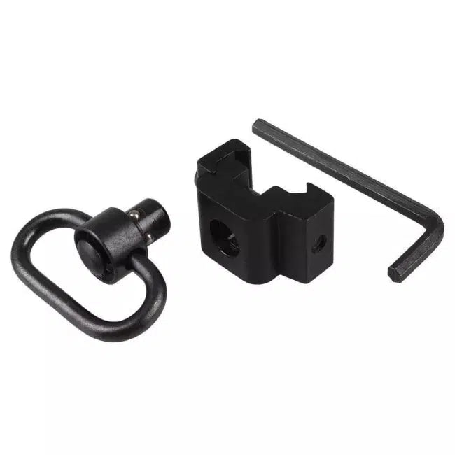QD Sling Swivel with Picatinny Rail Mount - Quick Detach Sling Attachment for Rifles, Shotguns & Tactical Gear - Perfect for Hunting, Shooting & Outdoor Adventures