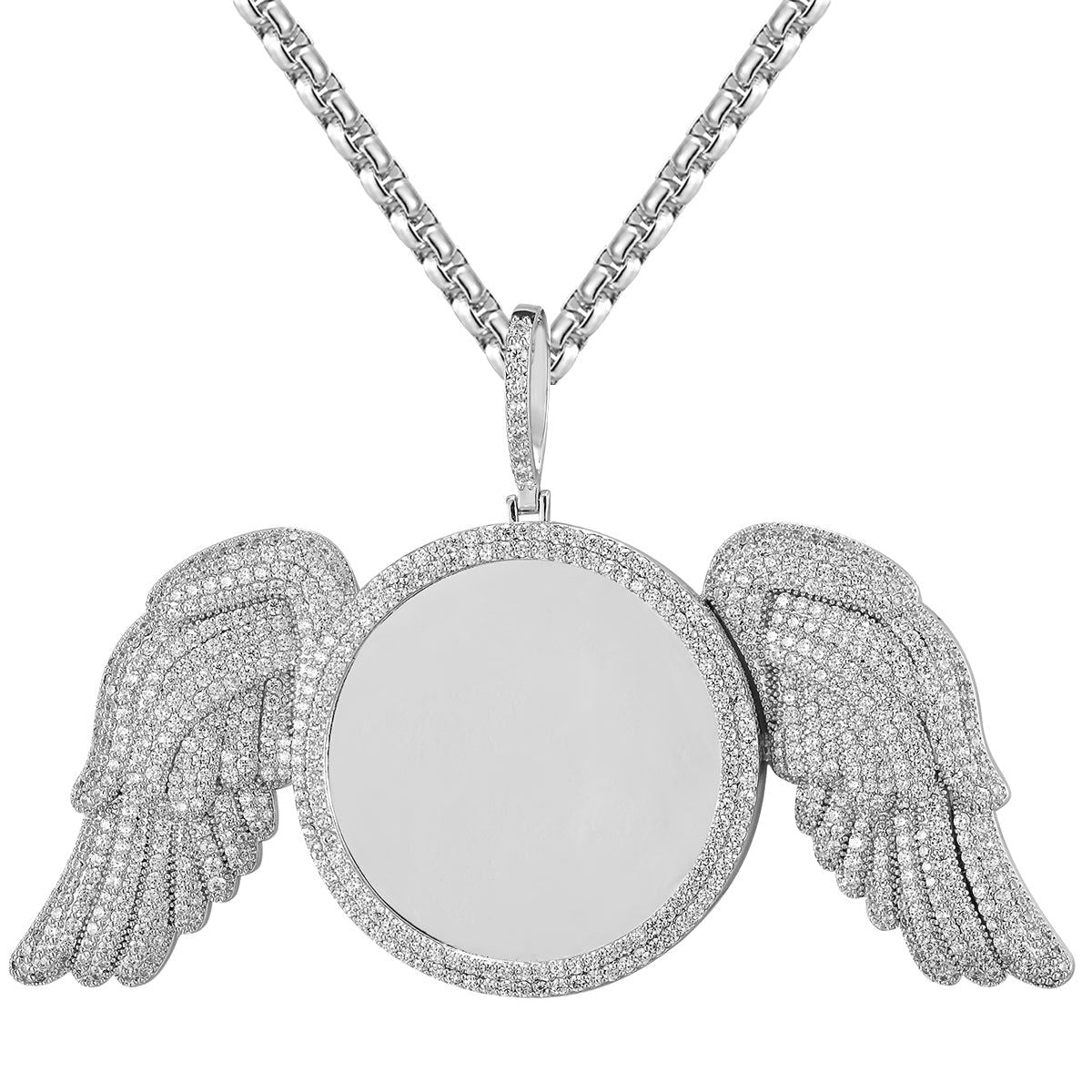 Custom Angel Wings Photo Pendant - Personalized Memorial Jewelry for Loved Ones - Perfect for Anniversaries, Birthdays & Remembrance Gifts