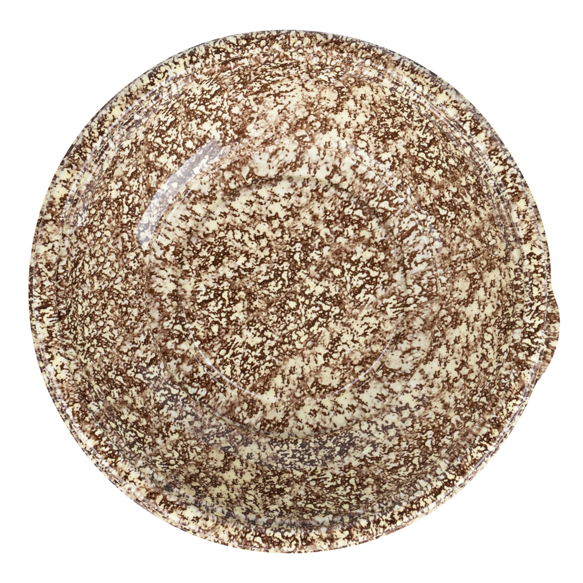 Bento Tek 10 oz Round Brown and White Plastic Asian Style Microwave Safe Bowls - 6.75