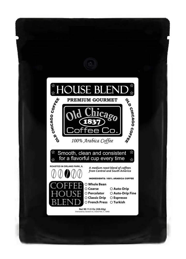 Premium House Blend Coffee - Medium Roast (Pack of 10) | Resealable Zip Closure Bags | Perfect for Office, Home Brewing & Gifts