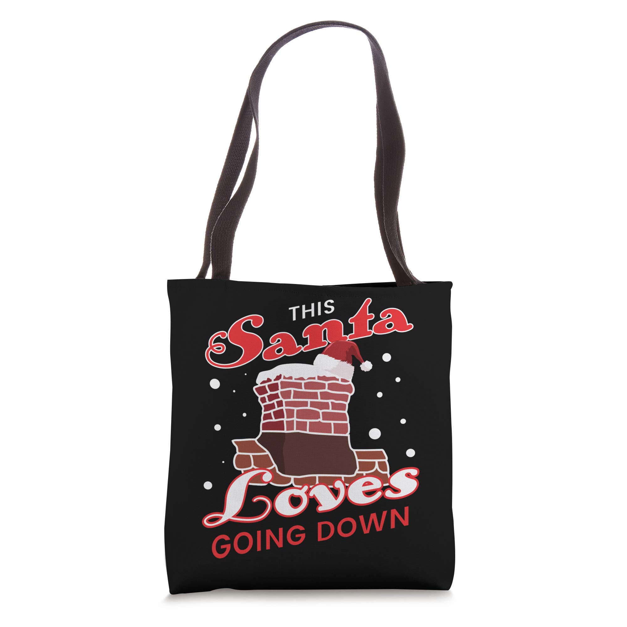 Funny Santa Christmas Tote Bag - Naughty Sexy Joke Design for Holiday Parties & Gifts | Perfect for Secret Santa, Office Gifts & Festive Celebrations