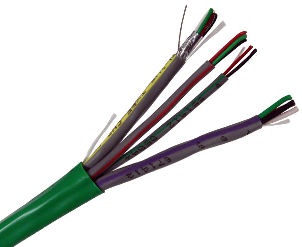 High-Quality Access Control Composite Cable Riser - 18/4 AWG + 22/4 AWG + 22/2 AWG + 22/3 AWG Pair Shielded (500ft & 1000ft Lengths) - Perfect for Security Systems, Door Entry Controls, and Commercial Building Installations