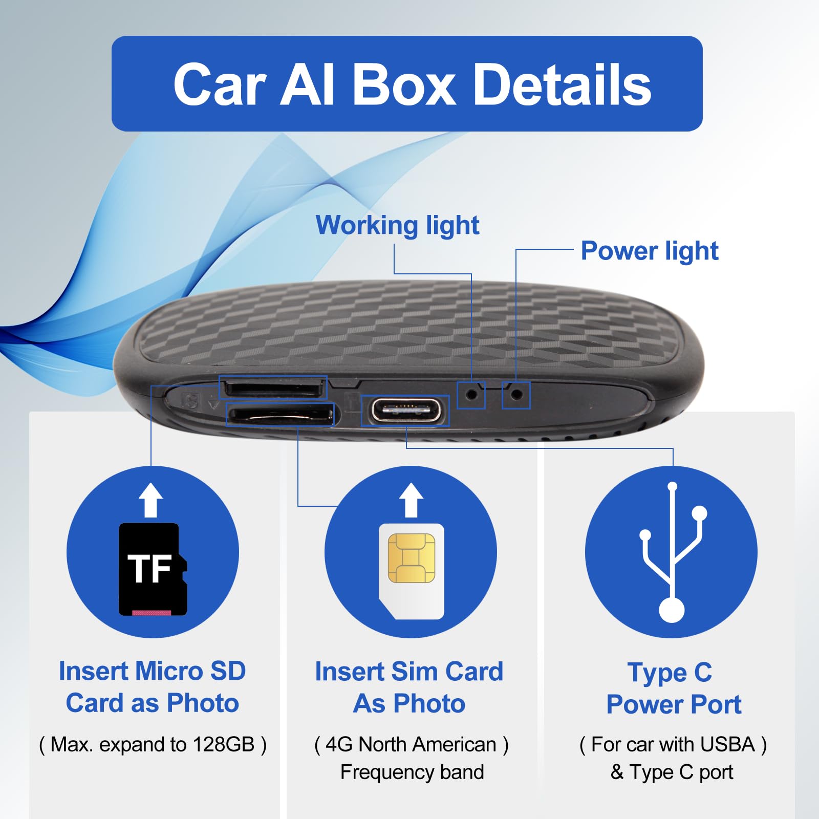 Wireless CarPlay AI Box with Android 13 System - Android Auto Video Streaming Adapter for OEM Wired CarPlay Cars | Supports Netflix, YouTube & Multimedia Apps (4G Network) | Perfect for Long Road Trips, Commuting & In-Car Entertainment
