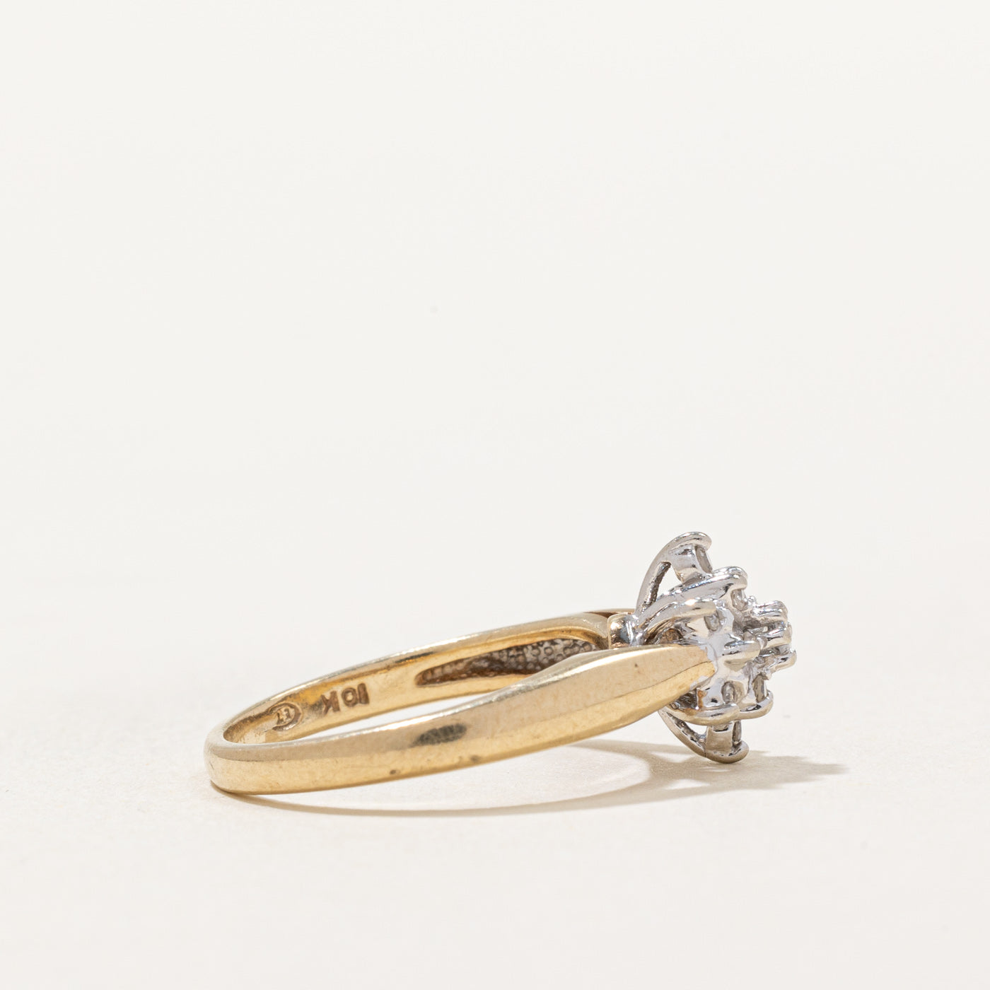 0.10ctw Diamond Cluster Ring - Size 5 | Elegant Wedding Band, Anniversary Gift & Everyday Jewelry for Women | Perfect for Engagements, Date Nights & Special Occasions