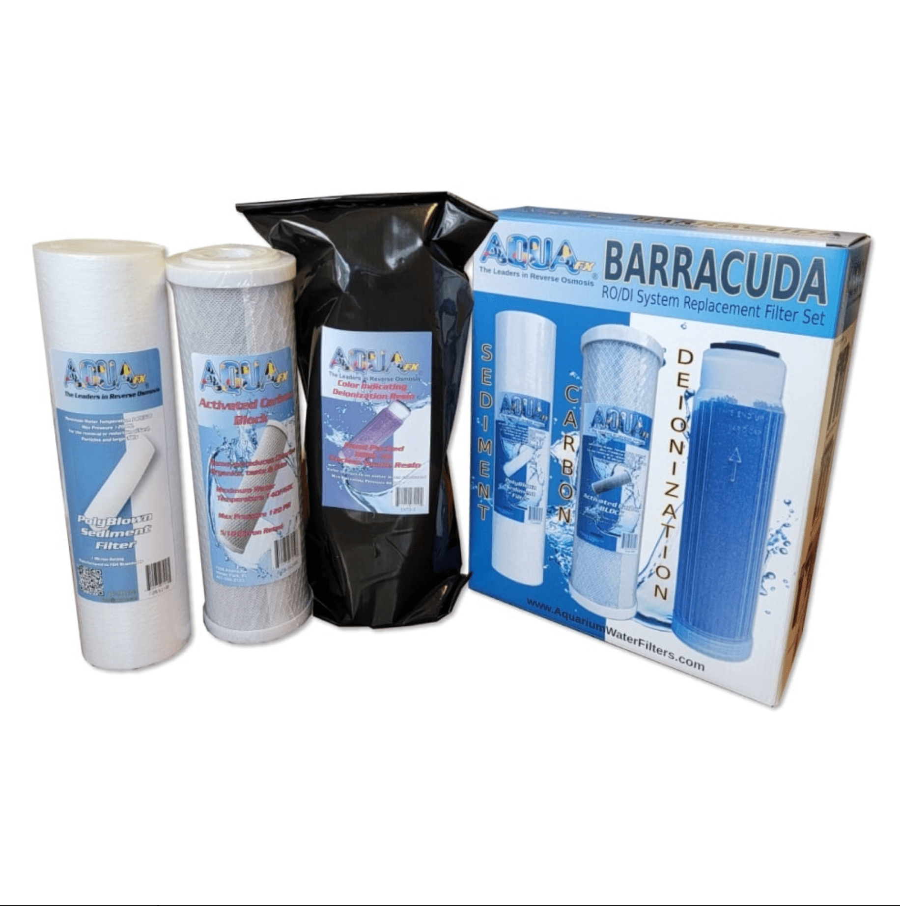 Barracuda 10 Replacement Water Filter Set for AquaFX RO Systems | High-Performance Filtration | Perfect for Home, Office & RV Water Purification