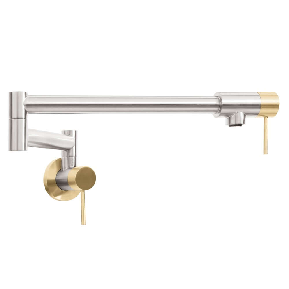 Brushed Nickel with Champagne Bronze