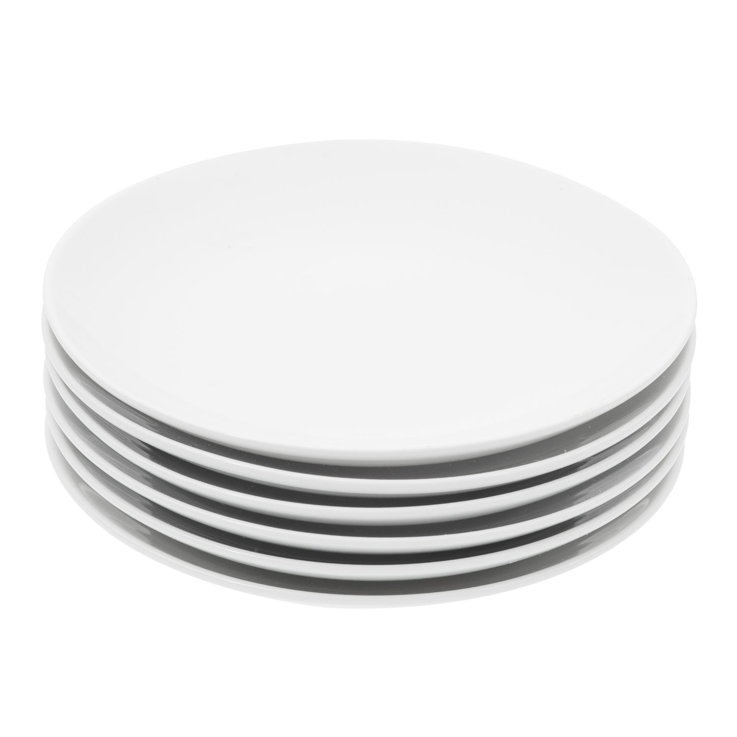 Miicol 6-Piece Porcelain Dessert Plate Set - Elegant White 6-inch Small Plates for Cake, Cookies, Appetizers | Dishwasher Safe & Durable for Parties, Tea Time, Wedding Dessert Serving