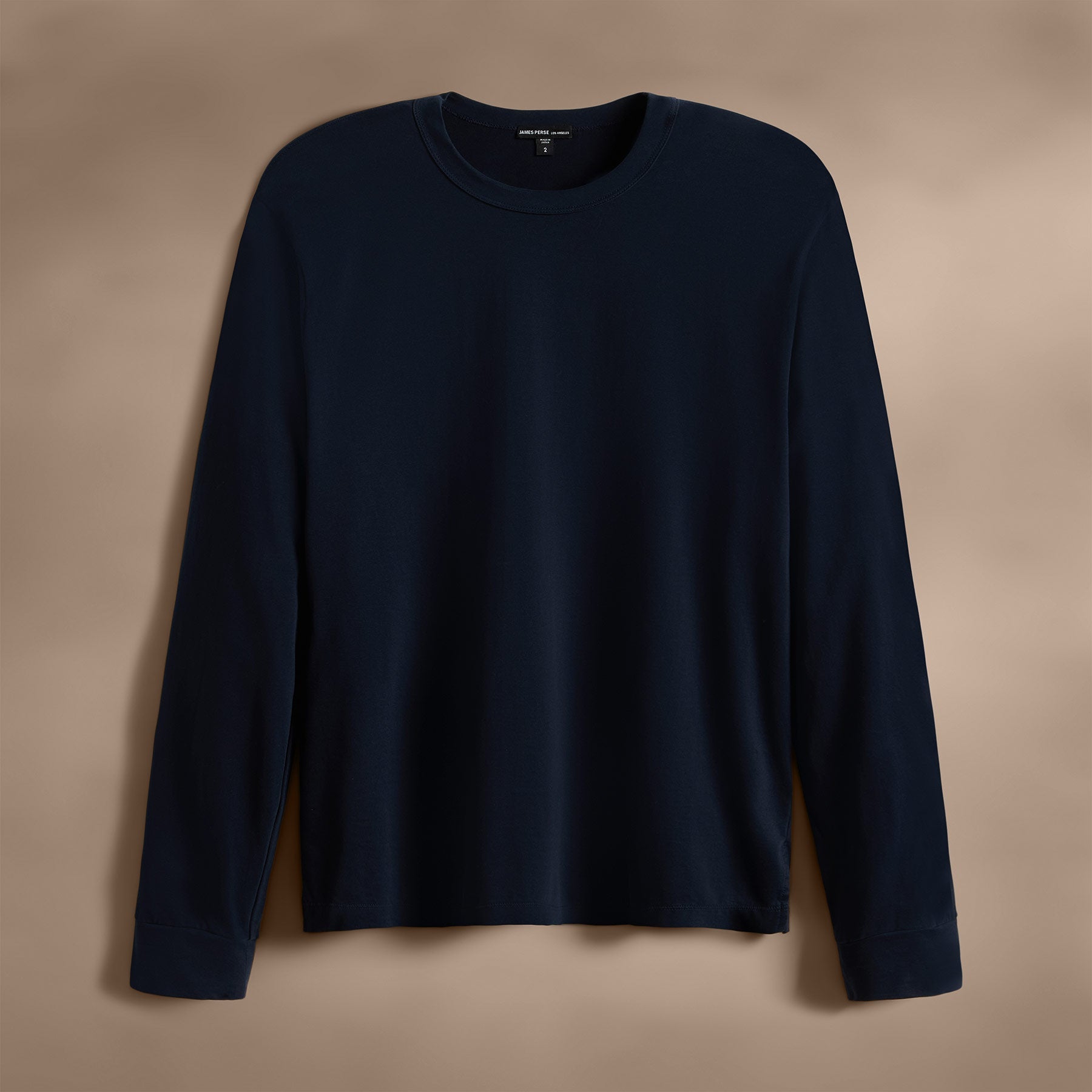 Premium Heavyweight Luxe Jersey Long Sleeve T-Shirt for Men - Soft Blue Noir Color - Perfect for Casual Wear, Layering & Everyday Comfort