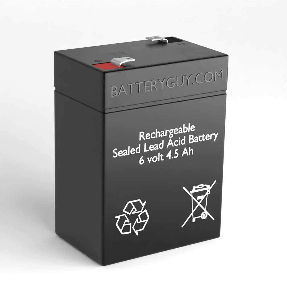 ASLA0955 Replacement 6V 4.5Ah Sealed Lead Acid (SLA) Battery - 12 Pack Rechargeable Batteries for Emergency Lights, Security Systems & Power Backup