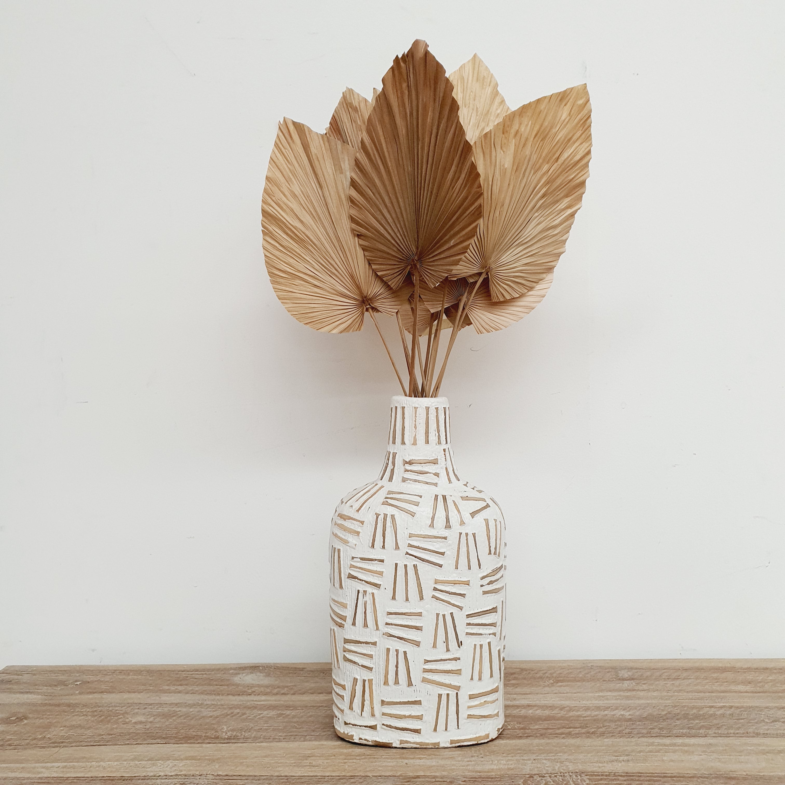 Elegant White Tall Decorative Vase for Home Decor - Perfect for Living Room, Wedding Centerpieces & Flower Arrangements